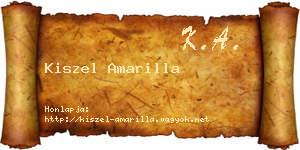 Kiszel Amarilla névjegykártya